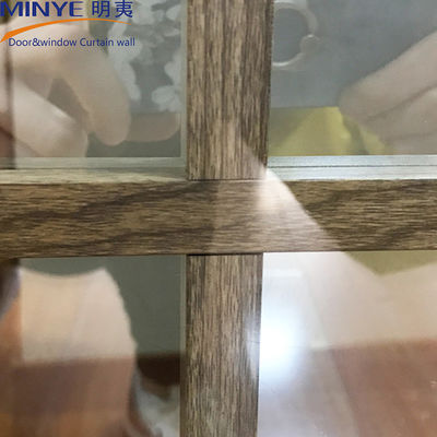 Ventana de aluminio con banda de goma EPDM y vidrio doble acristalado doble templado