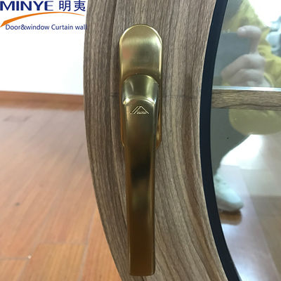 Ventana de aluminio con banda de goma EPDM y vidrio doble acristalado doble templado