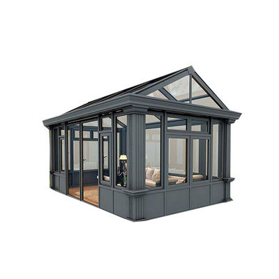 Salones de sol Casas de vidrio Accesorios de vidrio de aleación de aluminio para jardín de invierno en Shanghai