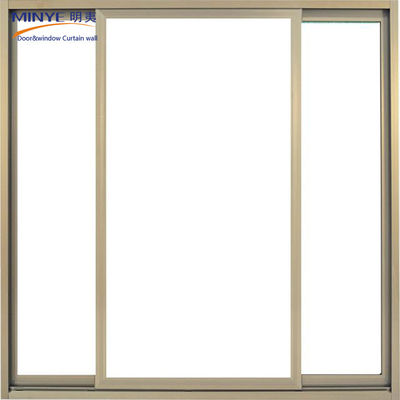 Ventana corredera de vinilo de apertura horizontal con aleta de brillo y vidrio endurecido