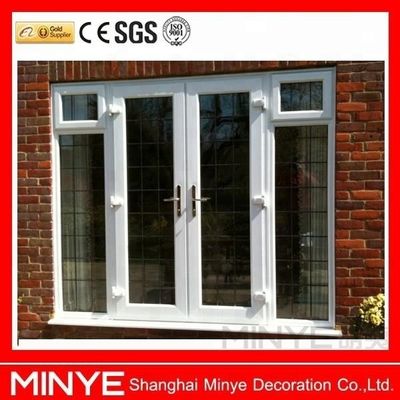 Diseño de la puerta principal de Kerala House Vinyl Frame UPVC Puerta con vidrio y característica impermeable