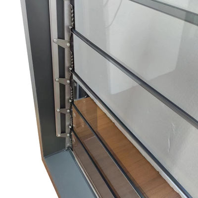 Colores personalizados Exterior Las persianas de aluminio Ventana Persiana de vidrio Cuchilla Manual Ventanas