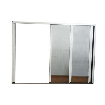 Perfil de aluminio retráctil Red de mosquitos puerta de pantalla plegable de deslizamiento diseño moderno