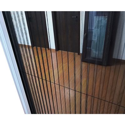 Perfil de aluminio retráctil Red de mosquitos puerta de pantalla plegable de deslizamiento diseño moderno