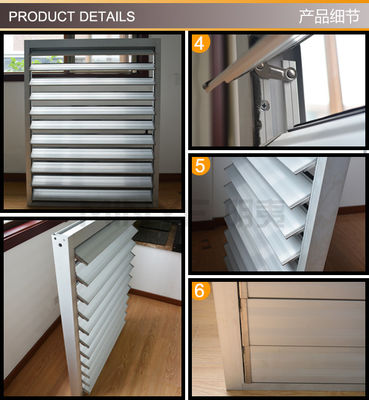 Diseño moderno Exterior Louvers de aluminio Ventanas metálicas con ventanas de doble acristalamiento