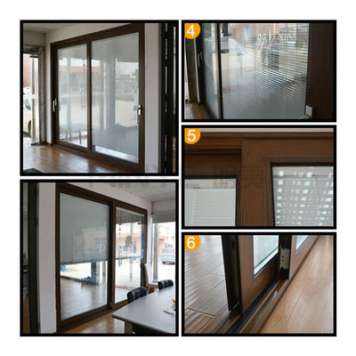 Puertas francesas exteriores con superficie terminada y puerta de aluminio bien sellada