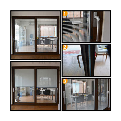 Puertas francesas exteriores con superficie terminada y puerta de aluminio bien sellada