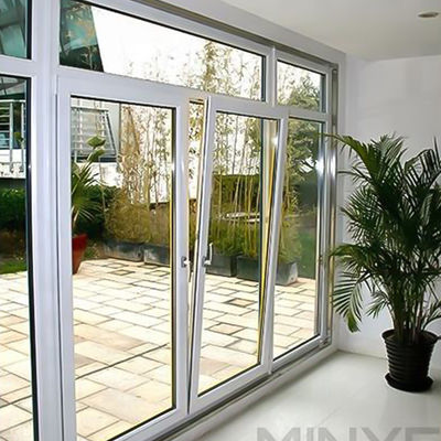Puertas francesas exteriores con superficie terminada y puerta de aluminio bien sellada