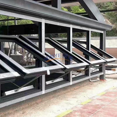 Hardware Aluminio Ventana suspendida giratoria centralmente horizontal para mercados nacionales