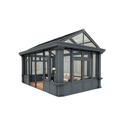 Sala de sol de jardín de aluminio moderno con aislamiento térmico y vidrio doble templado a prueba de viento