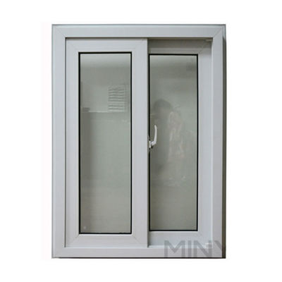 Posición comercial colores personalizados ventana corredera UPVC con sistema de fibra de vidrio