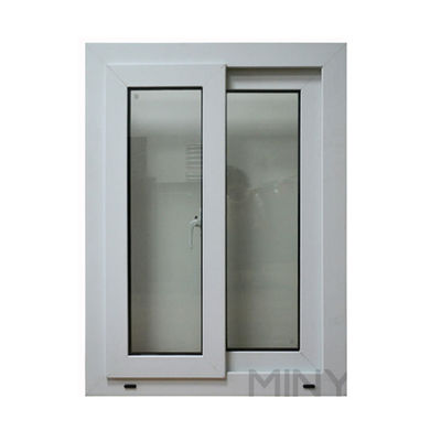 Posición comercial colores personalizados ventana corredera UPVC con sistema de fibra de vidrio