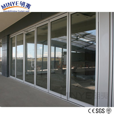 Alemania Puerta de mano Australia Estándar de doble acristalamiento grandes ventanas plegables y puertas