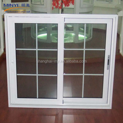 Diseño de ventanas de vidrio corredizo de oficina con revestimiento de aluminio y hardware chino superior
