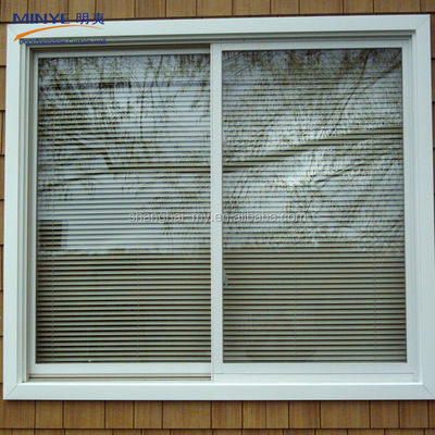 Diseño de ventanas de vidrio corredizo de oficina con revestimiento de aluminio y hardware chino superior