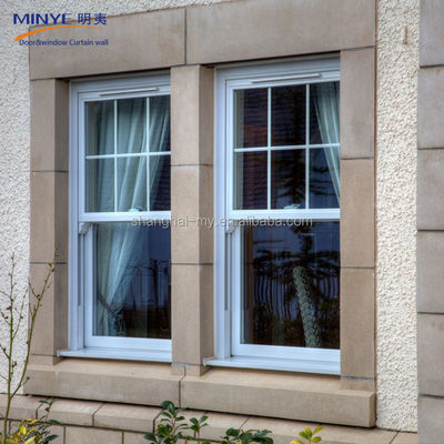 Diseño de ventanas de vidrio corredizo de oficina con revestimiento de aluminio y hardware chino superior