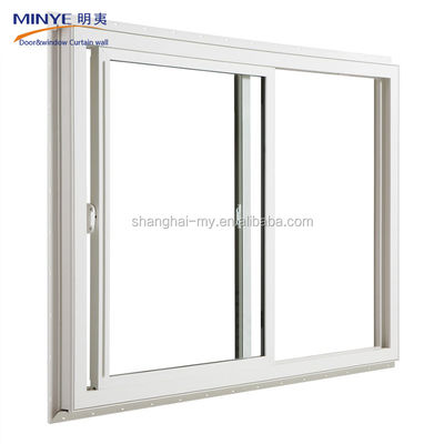 Diseño de ventanas de vidrio corredizo de oficina con revestimiento de aluminio y hardware chino superior