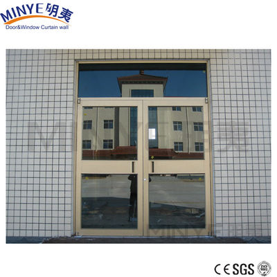 Puerta de entrada doble de aluminio con apertura lateral piso de resorte Puerta exterior con material de aluminio