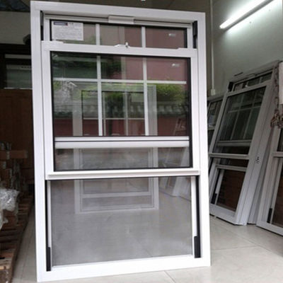 Ventana corredera vertical de vinilo de Shanghai con acero y hardware de refuerzo de 1,2 mm