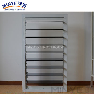 Ventana decorativa de aluminio de aleación de vidrio huracán para medidas de seguridad