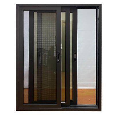 Diseño de marcos de ventanas de madera de oficina con resistencia al viento estilo deslizante 3500PA