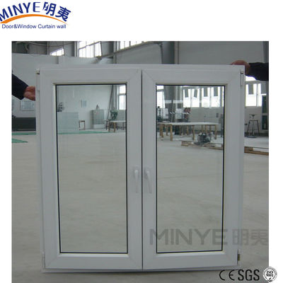 Ventana de doble vidrio de tamaño personalizado con revestimiento de PVC para aislamiento térmico y acústico