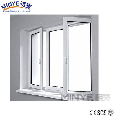 Modelo de apertura vertical marco de UPVC y vidrio aislamiento térmico ventana acristalada