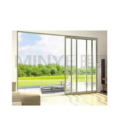 Puerta corredera de vidrio templado de baja E con rejilla para tamaños personalizados y sellado superior
