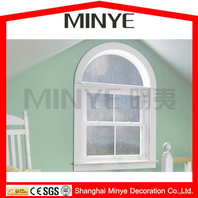 1.4mm espesor de perfil Arco de diseño superior de baño ventana de aluminio deslizante vertical OEM