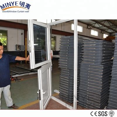 Punto de acceso de entrada de estilo swing de aluminio holandés de vidrio doble abierto de puerta única