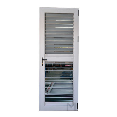 Punto de acceso de entrada de estilo swing de aluminio holandés de vidrio doble abierto de puerta única