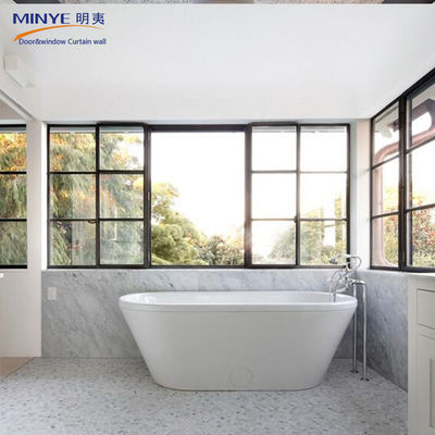 Villa Interior Ventanas correderas de vidrio con panel de aluminio grande y apertura horizontal