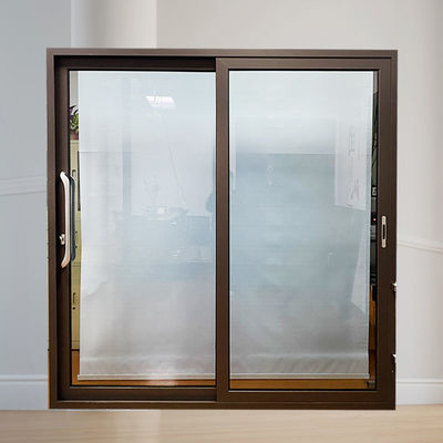 Villa Interior Ventanas correderas de vidrio con panel de aluminio grande y apertura horizontal