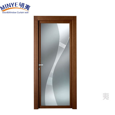 Puerta interior de vidrio doble acristalado con marco de PVC y diseño decorativo