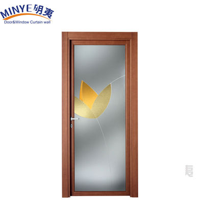 Puerta interior de vidrio doble acristalado con marco de PVC y diseño decorativo