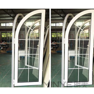 Revestimiento de potencia de la parte superior redonda francesa Arcada exterior patio Casement Puertas de vidrio en cualquier color