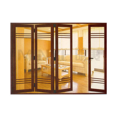 Puertas correderas bi-plegables en pared divisoria insonorizada Puertas de acordeón acabadas duraderas