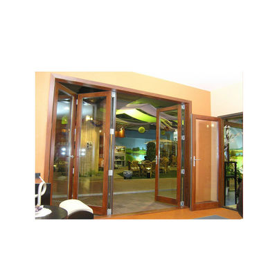 Puertas correderas bi-plegables en pared divisoria insonorizada Puertas de acordeón acabadas duraderas