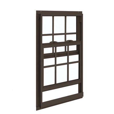 Perfil de aluminio sin rotura térmica Aluminio americano de ventana doble colgada deslizante hacia arriba y hacia abajo