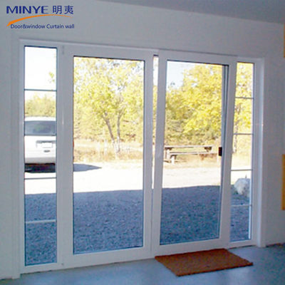 Puerta de revestimiento de aleación de aluminio de diseño de patio trasero con doble cristal y características de seguridad