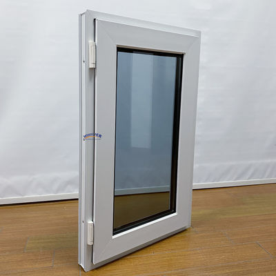 Cuadro de plástico Ventana de doble cristal Ventana de revestimiento de PVC para el mercado residencial de América