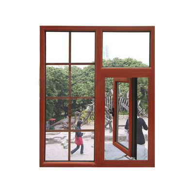 Ventana de vidrio doble de aluminio con diseños de parrilla