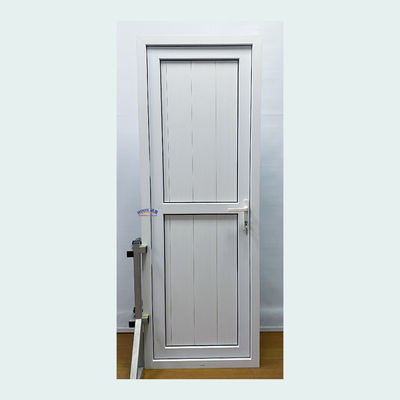 Puerta de doble vidrio templado de estilo francés con bisagra vertical de UPVC para puertas de enchufe de PVC