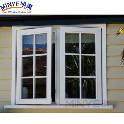Diseños de puertas de ventanas de parrilla de hierro para vidrio moderno Casement de aluminio de ventanas estilo moderno