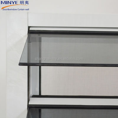 Cortinas de vidrio de aluminio de color personalizado con pantalla de mosca y material principal de aluminio