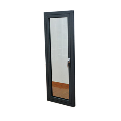 Puerta de bisagra de vidrio de entrada frontal con hardware chino y aleación de aluminio