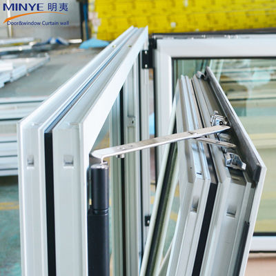 Ventana de aluminio con doble acristalamiento de doble acristalamiento con superficie terminada