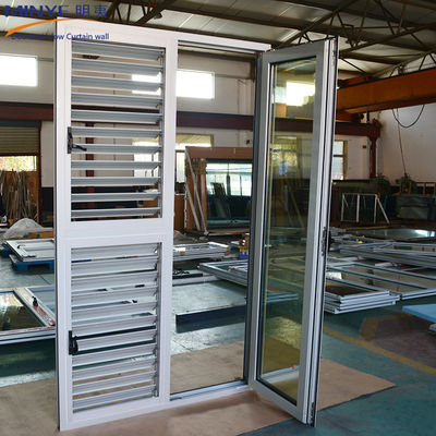 Ventana de aluminio con doble acristalamiento de doble acristalamiento con superficie terminada