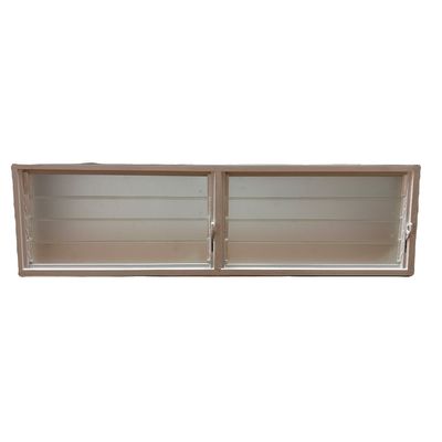 Ventana de persiana de vidrio de aluminio de doble revestimiento con operación de manejo fácil
