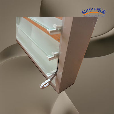 Ventana de persiana de vidrio de aluminio de doble revestimiento con operación de manejo fácil